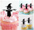 TA1253 Scarecrow Silhouette Party Wedding Birthday Acrylic Cupcake Toppers Decor 10 pcs