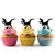 TA1261 Raptor Dinosaur Silhouette Party Wedding Birthday Acrylic Cupcake Toppers Decor 10 pcs