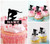 TA1263 Wave Surfer Male Silhouette Party Wedding Birthday Acrylic Cupcake Toppers Decor 10 pcs