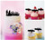 TC0255 Racing Car Wedding Party Wedding Birthday Acrylic Cake Topper Cupcake Toppers Decor Set 11 pcs