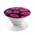 S2933 Pink Lips Kisses on Black Graphic Ring Holder and Pop Up Grip