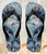 FA0319 Blue Marble Texture Graphic Printed Beach Slippers Sandals Flip Flops Unisex