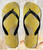 FA0327 Yellow Snake Skin Graphic Printed Beach Slippers Sandals Flip Flops Unisex