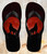 FA0414 Wolf Howling Red Moon Beach Slippers Sandals Flip Flops Unisex