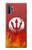 S2803 Fire Red Devil Spear Symbol Case For Samsung Galaxy Note 10 Plus