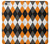 S3421 Black Orange White Argyle Plaid Case For iPhone 6 Plus, iPhone 6s Plus