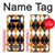 S3421 Black Orange White Argyle Plaid Case For Samsung Galaxy S10