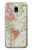 S3418 Vintage World Map Case For Samsung Galaxy J3 (2018), J3 Star, J3 V 3rd Gen, J3 Orbit, J3 Achieve, Express Prime 3, Amp Prime 3