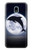 S3510 Dolphin Moon Night Case For Samsung Galaxy J3 (2018), J3 Star, J3 V 3rd Gen, J3 Orbit, J3 Achieve, Express Prime 3, Amp Prime 3