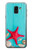 S3428 Aqua Wood Starfish Shell Case For Samsung Galaxy J6 (2018)