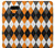 S3421 Black Orange White Argyle Plaid Case For LG V30, LG V30 Plus, LG V30S ThinQ, LG V35, LG V35 ThinQ