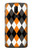 S3421 Black Orange White Argyle Plaid Case For OnePlus 6