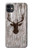 S2505 Reindeer Head Old Wood Texture Graphic Case For iPhone 11