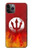 S2803 Fire Red Devil Spear Symbol Case For iPhone 11 Pro
