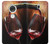 S2396 Red Wine Bottle And Glass Case For Motorola Moto G7, Moto G7 Plus