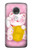 S3025 Pink Maneki Neko Lucky Cat Case For Motorola Moto G7, Moto G7 Plus