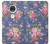 S3265 Vintage Flower Pattern Case For Motorola Moto G7, Moto G7 Plus