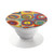 S3409 Squares Concentric Circles Graphic Ring Holder and Pop Up Grip