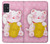 S3025 Pink Maneki Neko Lucky Cat Case For Samsung Galaxy A51