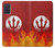 S2803 Fire Red Devil Spear Symbol Case For Samsung Galaxy A71