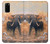 S1292 Dusty Elephant Egrets Case For Samsung Galaxy S20