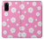 S3500 Pink Floral Pattern Case For Samsung Galaxy S20