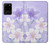 S2361 Purple White Flowers Case For Samsung Galaxy S20 Plus, Galaxy S20+