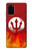 S2803 Fire Red Devil Spear Symbol Case For Samsung Galaxy S20 Plus, Galaxy S20+
