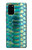 S3414 Green Snake Scale Graphic Print Case For Samsung Galaxy S20 Plus, Galaxy S20+