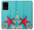 S3428 Aqua Wood Starfish Shell Case For Samsung Galaxy S20 Ultra