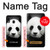 S1072 Panda Bear Case For Samsung Galaxy A20, Galaxy A30