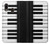 S3078 Black and White Piano Keyboard Case For Samsung Galaxy A20, Galaxy A30