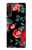 S3112 Rose Floral Pattern Black Case For LG Velvet