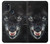 S2823 Black Wolf Blue Eyes Face Case For Samsung Galaxy A21s