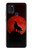 S2955 Wolf Howling Red Moon Case For Samsung Galaxy A21s