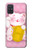 S3025 Pink Maneki Neko Lucky Cat Case For Samsung Galaxy A71 5G