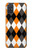 S3421 Black Orange White Argyle Plaid Case For Samsung Galaxy A71 5G