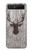 S2505 Reindeer Head Old Wood Texture Graphic Case For Samsung Galaxy Z Flip 5G