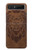 S2529 Leo Zodiac Tattoo Brown Graphic Print Case For Samsung Galaxy Z Flip 5G