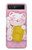 S3025 Pink Maneki Neko Lucky Cat Case For Samsung Galaxy Z Flip 5G