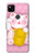 S3025 Pink Maneki Neko Lucky Cat Case For Google Pixel 4a