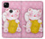 S3025 Pink Maneki Neko Lucky Cat Case For Google Pixel 4a
