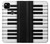S3078 Black and White Piano Keyboard Case For Google Pixel 4a