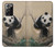 S2210 Panda Fluffy Art Painting Case For Samsung Galaxy Note 20 Ultra, Ultra 5G