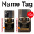 S2645 Vintage Brown Goggles Motorcycle Helmet Case For Samsung Galaxy Note 20 Ultra, Ultra 5G