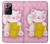 S3025 Pink Maneki Neko Lucky Cat Case For Samsung Galaxy Note 20 Ultra, Ultra 5G