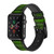 CA0289 Tartan Green Pattern Leather & Silicone Smart Watch Band Strap For Apple Watch iWatch