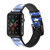 CA0337 Star Pattern Leather & Silicone Smart Watch Band Strap For Apple Watch iWatch