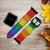 CA0404 Rainbow LGBT Pride Flag Leather & Silicone Smart Watch Band Strap For Apple Watch iWatch