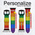 CA0404 Rainbow LGBT Pride Flag Leather & Silicone Smart Watch Band Strap For Apple Watch iWatch